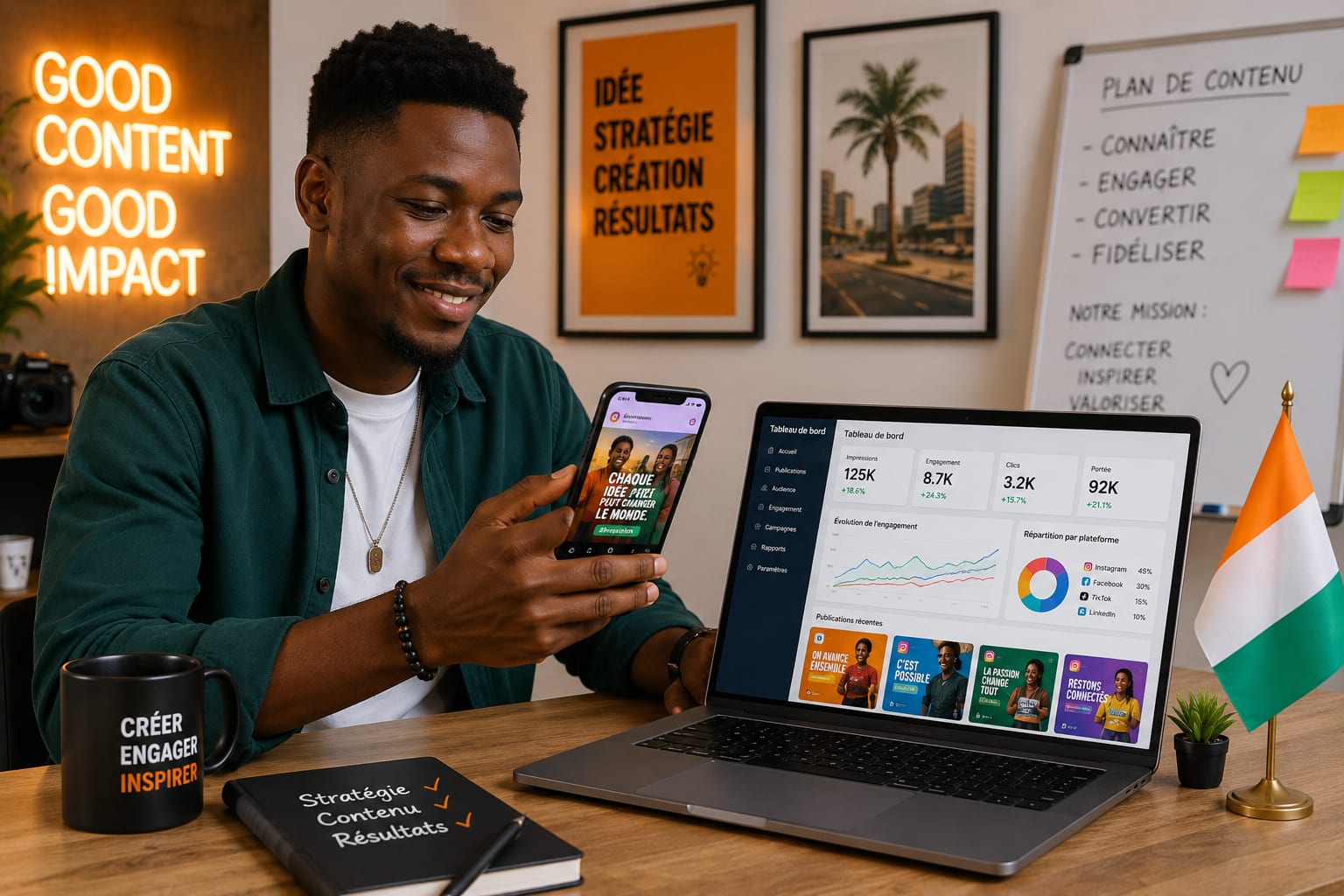Gestionnaire de médias sociaux et publicité en ligne à Abidjan